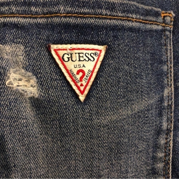 Guess Vintage 1981 Skinny Blue High Waist Jeans Women Size 27 - Picture 10 of 11